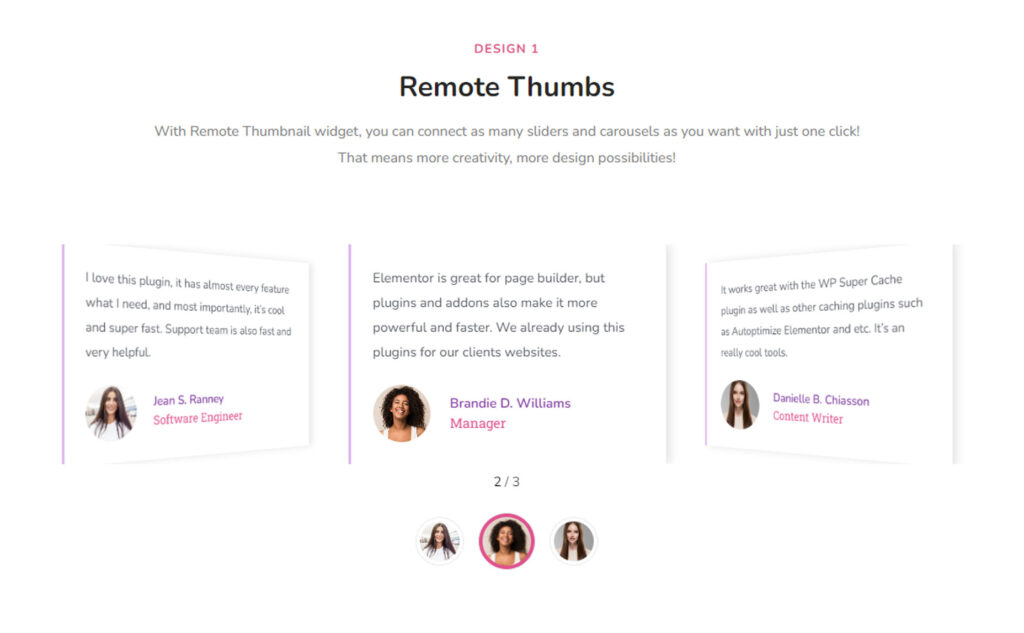 Remote Thumbs for Elementor WordPress